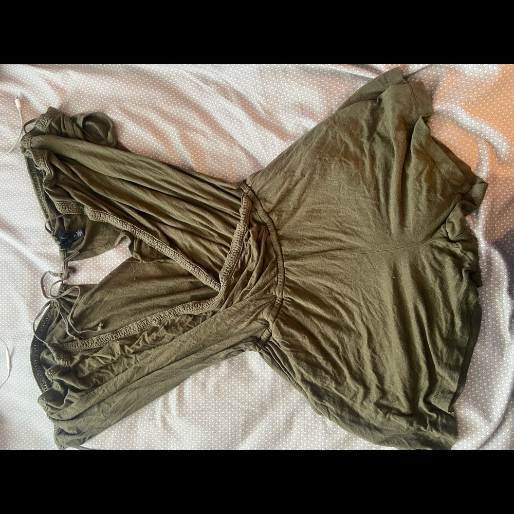 Olive green romper